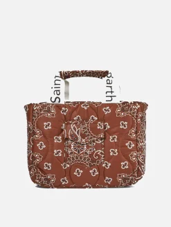 Puffer-Handtasche mit Bandana-Print