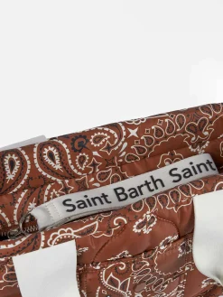 Puffer-Handtasche mit Bandana-Print