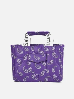 Puffer-Handtasche mit Paisley-Print