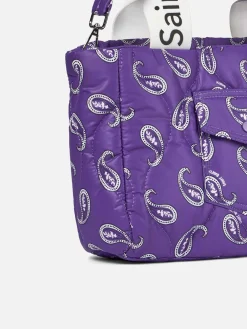 Puffer-Handtasche mit Paisley-Print