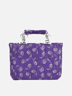 Puffer-Handtasche mit Paisley-Print