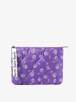 Puffer-Pochette mit Paisley-Print