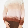 Pullover aus gebürstetem Strick mit Lurex-Details