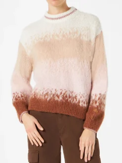 Pullover aus gebürstetem Strick mit Lurex-Details