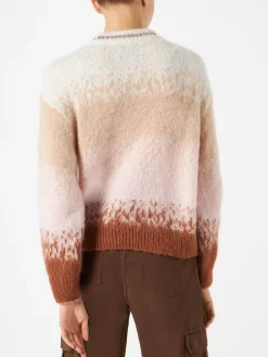 Pullover aus gebürstetem Strick mit Lurex-Details