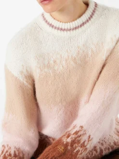 Pullover aus gebürstetem Strick mit Lurex-Details