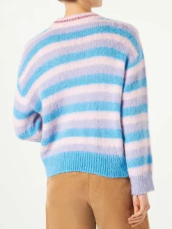Pullover aus gebürstetem Strick mit Lurex-Details