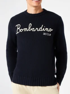 Pullover aus Kaschmirmischung mit Bombardino-Skiclub-Stickerei