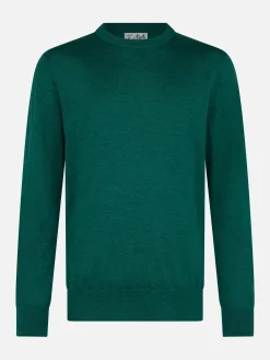Pullover aus Merinowolle „Man Regent“ in britischem Grün