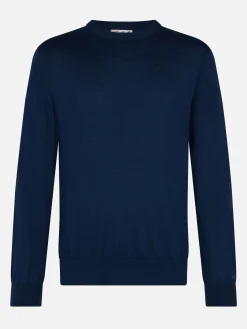 Pullover aus Merinowolle in Marineblau von Man Regent