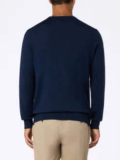 Pullover aus Merinowolle in Marineblau von Man Regent