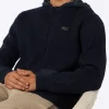 Pullover mit durchgehendem Reißverschluss von Wiberg mit Kapuze aus technischem Stoff und Taschen