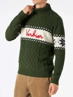 Pullover mit halbem Rollkragen und Verbier-Schriftzug