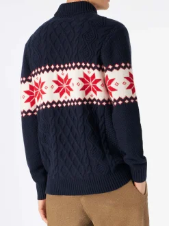 Pullover mit halbem Rollkragen und Bombardino-Schriftzug