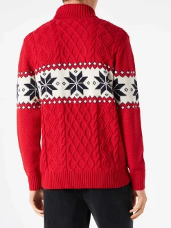 Pullover mit halbem Rollkragen und Cortina-Schriftzug