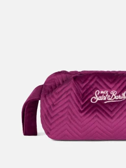 Quiltbeutel aus fuchsiafarbenem Samt