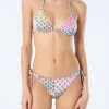Radikaler Damen-Triangel-Bikini mit Blumenbesatz Leah Virgo