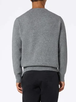 Regent Pullover aus Lambswool in Melange-Grau für Herren