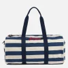 Reisetasche mit blauen Streifen