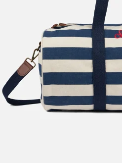 Reisetasche mit blauen Streifen