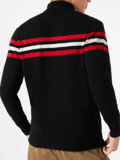 Rollkragenpullover aus Kaschmirmischung mit Aufnäher