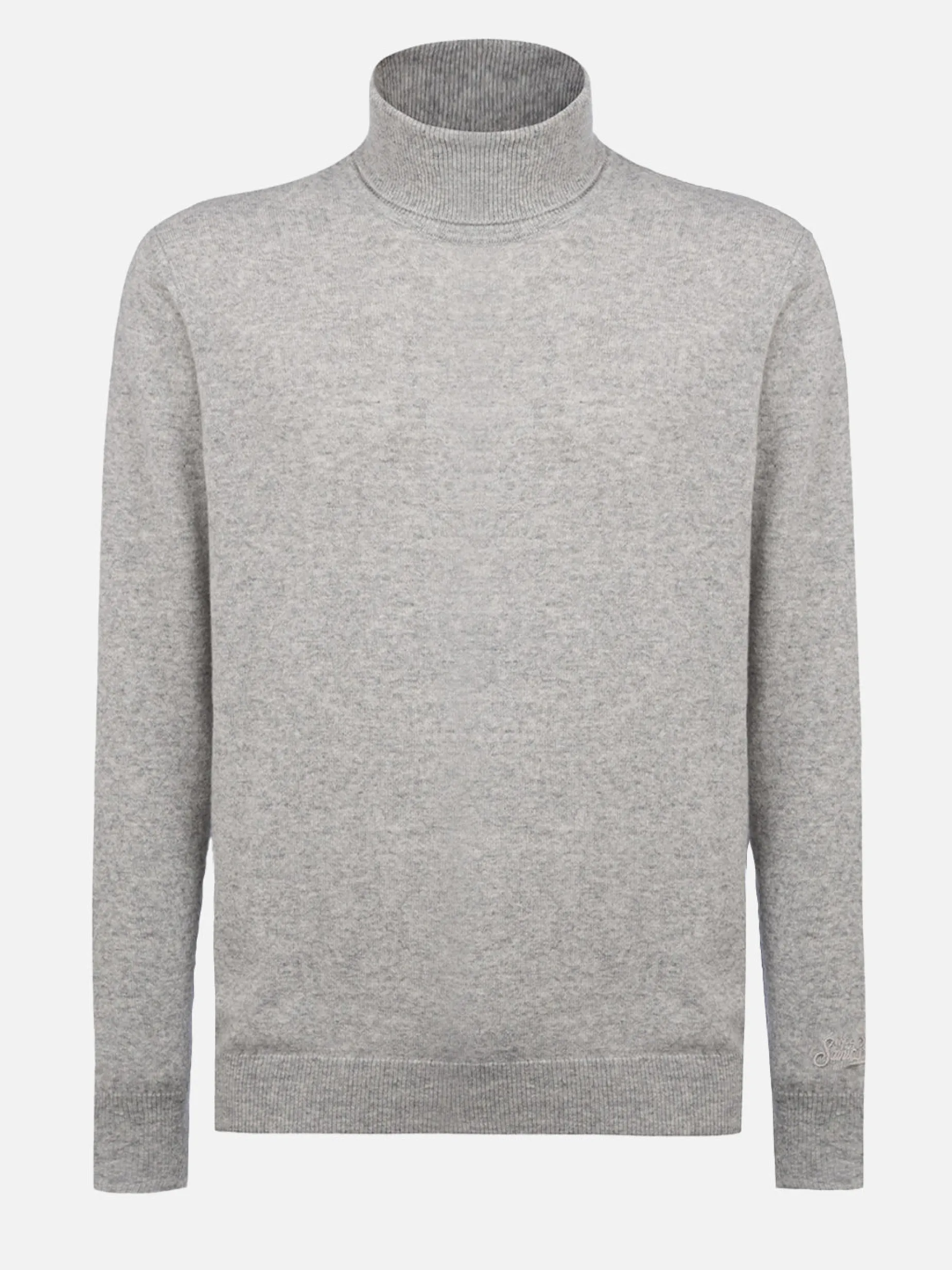 Rollkragenpullover Bond aus graumeliertem Kaschmir-Mix für Herren