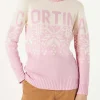 Rollkragenpullover für Damen mit Cortina-Print