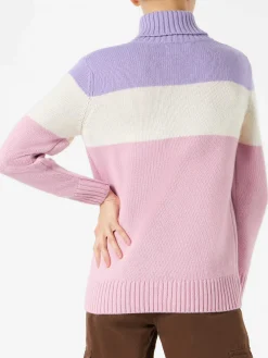 Rollkragenpullover für Damen mit Courma-Schriftzug