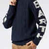 Rollkragenpullover mit Zopfmuster von Saint Barth