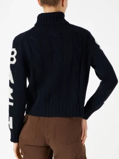 Rollkragenpullover mit Zopfmuster von Saint Barth