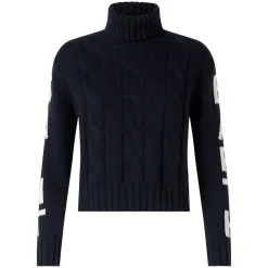 Rollkragenpullover mit Zopfmuster von Saint Barth