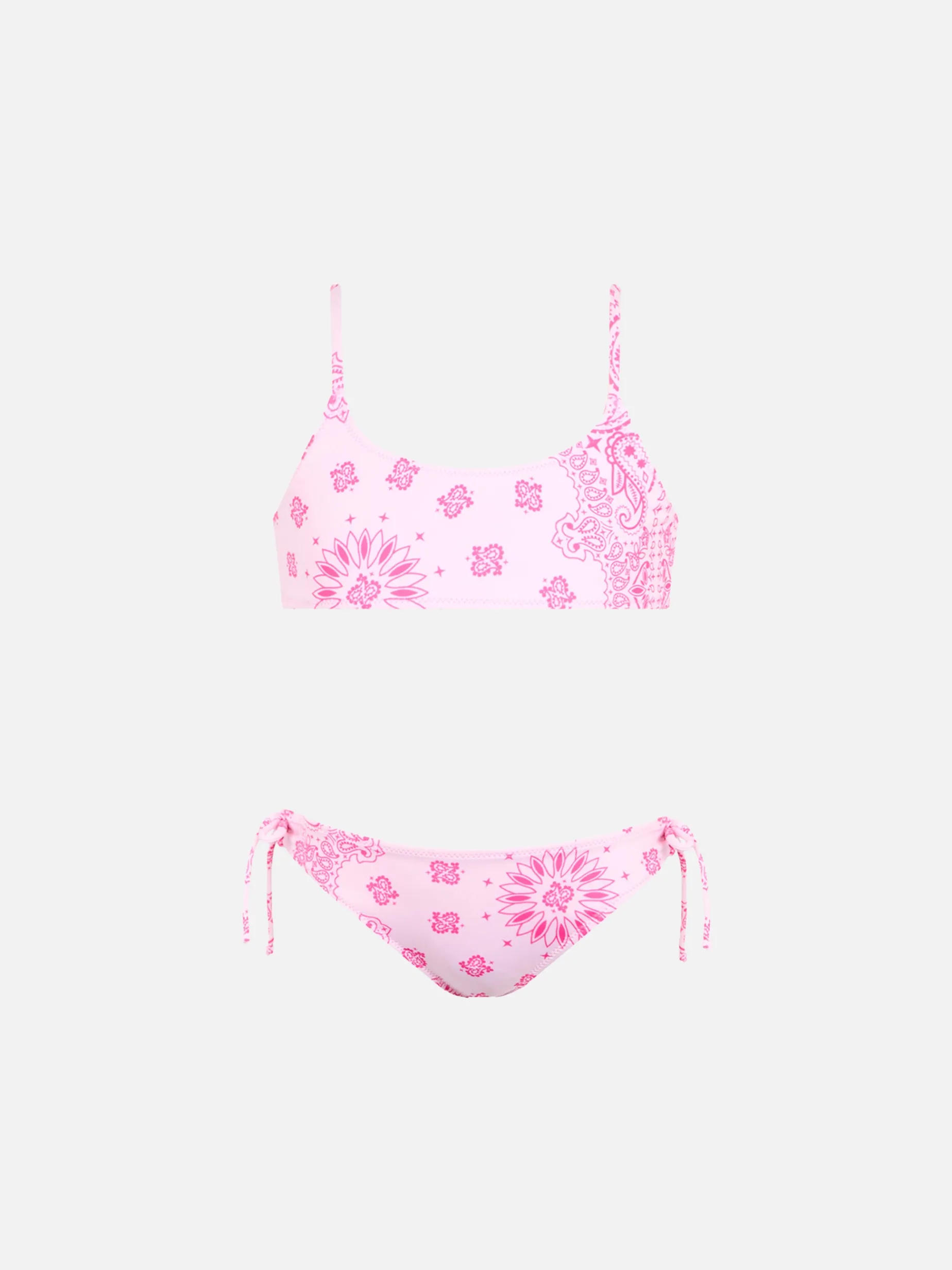 Rosa Bandana-Bralette-Bikini für Mädchen von Jaiden