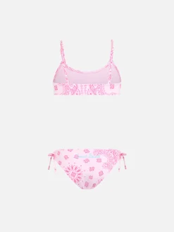 Rosa Bandana-Bralette-Bikini für Mädchen von Jaiden