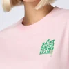 Rosa Baumwoll-T-Shirt mit Aufdruck „St. Barth Tennis Team“