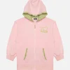 Rosa bestickter Kapuzenpullover für Mädchen