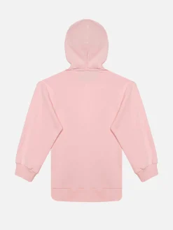 Rosa bestickter Kapuzenpullover für Mädchen