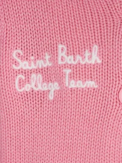 Rosa College-Strickjacke für Mädchen
