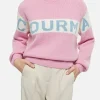Rosa Damenpullover Danya mit Courma-Print