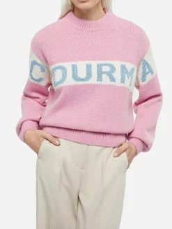 Rosa Damenpullover Danya mit Courma-Print