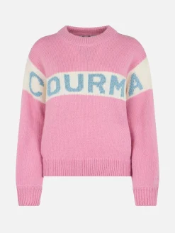 Rosa Damenpullover Danya mit Courma-Print