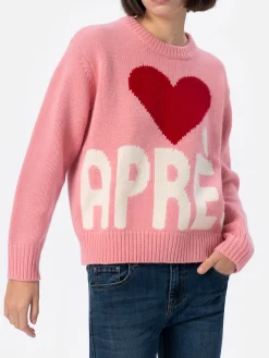 Rosa Fair-Isle-Pullover Kyla für Damen mit Après-Ski-Print