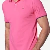 Rosa Fluo-Piquet-Poloshirt mit St. Barth-Karologo