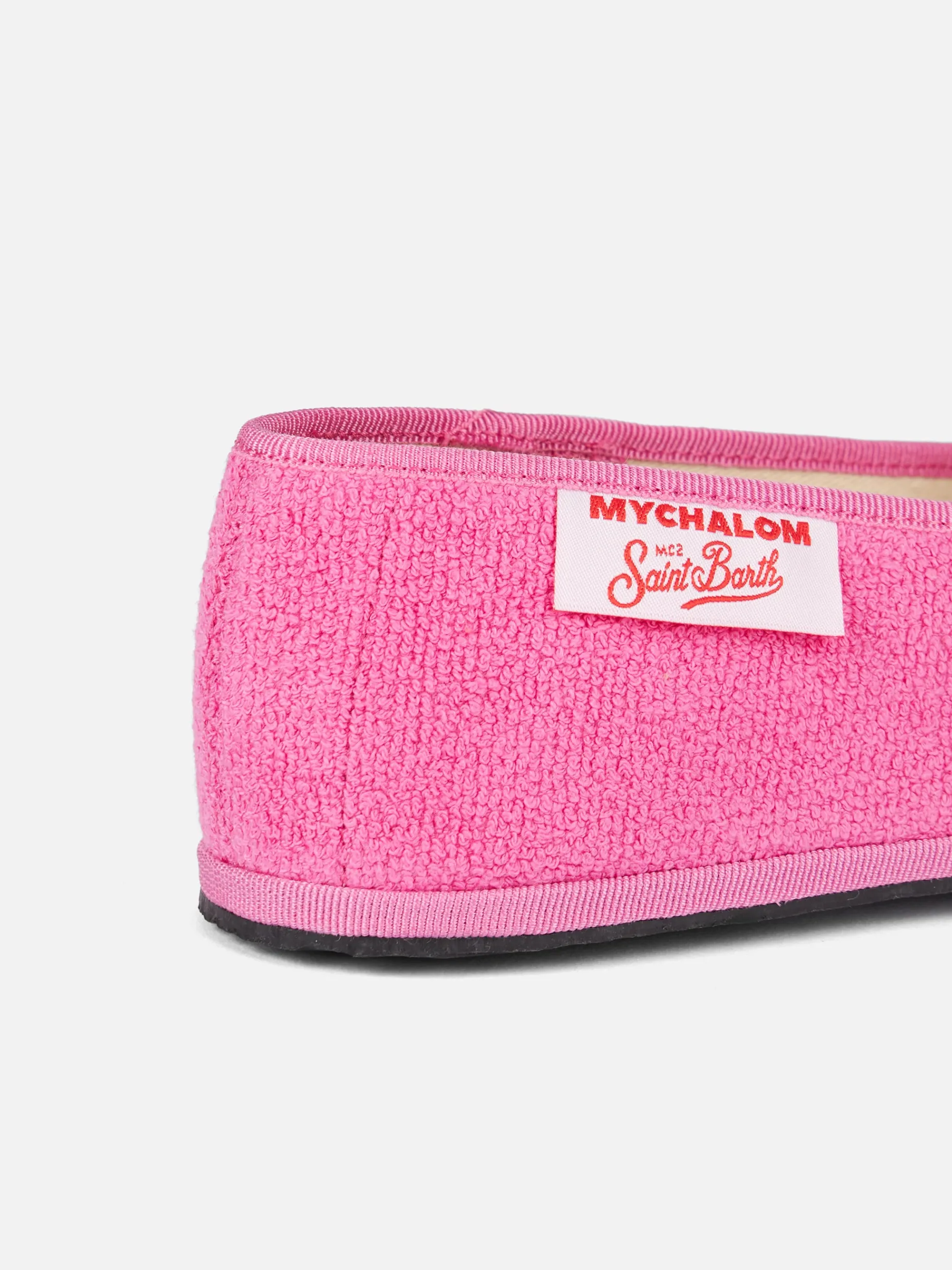 Rosa Frottee-Slipper für Damen | MY CHALOM SPECIAL EDITION