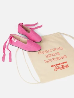 Rosa Frottee-Slipper für Damen | MY CHALOM SPECIAL EDITION
