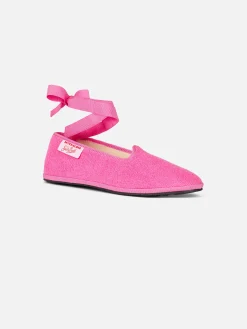 Rosa Frottee-Slipper für Mädchen | MEINE CHALOM-SONDERAUSGABE