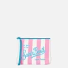 Rosa gestreifte Frottee-Pochette Aline