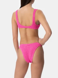 Rosa klassischer Crinkle-Bikini für Damen Naima Elise