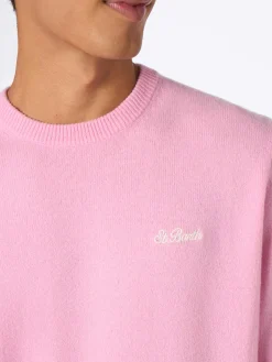 Rosa lambswool pullover für Herren von Regent