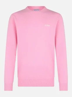Rosa lambswool pullover für Herren von Regent