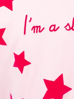 Rosa Langarm-T-Shirt Penny für Mädchen mit „I’m a star“-Stickerei
